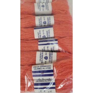 Wool Lot of 4 packages Orange Designer Tapestry yarns Moth Proof Denmark
